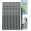 Deli 58120 Charcoal Pencils 12-Pack Soft