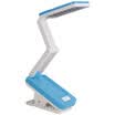 Deli 3679 stylish LED clip folding rechargeable lamp lamp cover 270 degrees can be rotated blue