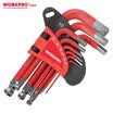 Wanko WORKPRO W022002N red&blue color handle 8PC metric folding hexagon set