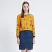 Blue Lloyd LESIES Women&39s Bee Print Round Collar Sleeve Long Sleeve Top LS265305 31 Medium Yellow 160 84A