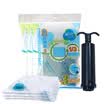 Camellia vacuum thickening compression bag storage bag cotton quilt travel bag 6 piece set 3 large 3 medium hand pump