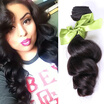 3 Bundles Peruvian Virgin Hair Loose Wave 7A Unprocessed Virgin Hair Bundle Deals Peruvian Loose Wave 1B Remy Human Hair Weave