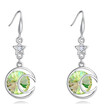 Austrian Crystal Rhinestones Dangle Earring White Gold Plated Moon Star Long Drop Earrings For Women Fashion Jewelry 26496