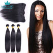 Indian Hair With Closure Straight Hair With Frontal Lace Frontal With Bundles Ear To Ear Lace Frontal Closure With Bundles