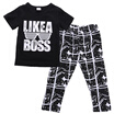 Kids Short Sleeve Baby Boy Summer Clothes Casual Tops T-shirtPants 2pcs Outfits