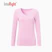 INTERIGHT Women V Collar Shirt Hemp M Pink M