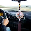 Molong new safety buckle car pendant car pendant gift jade car hanging car rearview mirror car pendant peony
