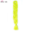 Ishow 24inch Synthetic Braiding Hair Pure Color HighTemperature KanekalonJumbo Braid Hair Extensions Crochet Yaki Texture 1pc100g