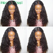 Pre Plucked Lace Frontal Wig Brazilian Water Wave Lace Front Human Hair Wigs For Black Women Non Remy Lace Wigs