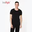 INTERIGHT short-sleeved T-shirt mens cotton round neck shirt 2 pieces gray Navy XL