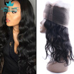 Pre Plucked 360 Lace Frontal Body Wave Malaysian Frontal Closure