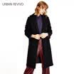UR ladies lapel cap fashion wild coat coat WG04S1GN2000 deep black M