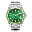 New Fashion Luxury Luminous Green Water Ghost Full Automatic Mechanical Wristwatch Stainless Steel Belt Waterproof Mens Watches
