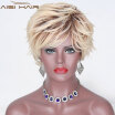 AISI HAIR Short Brown Short Brown Synthetic Wigs Short Brown