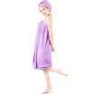 San li strapless bath towel kitbath dress bath cap simple & elegant ultra-soft bowtie snow velvet lilac