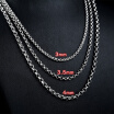 3mm35mm4mm Width 316L Stainless Steel Men Women Boy Spiga Plait Necklace Chain Silver Color