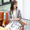 Yimihuasha scarf women spring&summer sunscreen air conditioning shawl autumn&winter warm scarf scarf dual-use bird blue