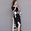 Markentsee 2017 new women&39s autumn dress skirt elegant Korean version of the long paragraph sweet fashion trend simple leisure yzOMN9169 black M