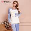 City Ladies Women Pajamas Flannel Warmer Comfortable Cloak Pants Two-piece Coral Velvet Home Set 2H6206 Pink XL
