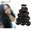 Malaysian Body Wave 3 Bundle Deals 100 Unprocessed Virgin Human Hair Natural Black 3PiecsLot