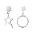 Luo Linglong s925 sterling silver moon earring women fashion earring jewelry