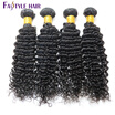 Fastyle Brazilian Deep Wave 4 Bundles 100 Unprocessed Peruvian Malaysian Indian Burmese Vietnamese Virgin Human Hair Weave Weft