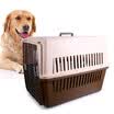 Hanhan Park pet air box dog dog cat out of the box shipping box suitcase transport cat cage portable brown 48 30 30cm for 8 pounds below the pet