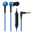 Audio-technica ATH-CKR30IS wired with wheat ear headphones blue