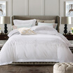Kangxin five-star hotel bedding satin embroidery 60 four-piece cotton linen quilt simple white 15 meters bed 200cm230cm