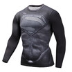 3D Spider-Man Superman The Avengers Long-T-shirt Cycling quick-dry Mens T shirt Slim High elasticity tights Halloween Cosplay
