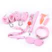 Commodity letter sm alternative sex for men&women sex toys adult fun supplies pink plush 7 sets of handcuffed handcuffs electric plug eye patch whip bundle binding set