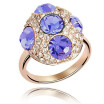 Austrian Crystals Ring Rose Gold Color Engagement Rings for Women Wedding Trendy Jewelry Mushroom Shape 4166