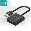 Shanze SAMZHE HDMI to VGA converter with audio power supply interface HD video adapter computer Huawei millet box then TV projector 1080p black ZH-22