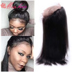 7A Grade 360 Lace Frontal Indian Straight Hair With Lace Frontal Closure Unprocessed Virgin Hair Lace Frontal Closure