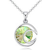 Moon Pendant Necklace For Women Fashion Jewelry Austrian Crystal White Gold Color Necklace Friendship Party Gift 26490