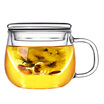 Fuguang round tea cup heat-resistant transparent glass tea cup with filter liner tea separation cup office creative glass water cup transparent 350ml WFB5015-350