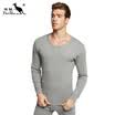DaiShu mens autumn clothing cotton round neck thin underwear set