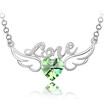 Austrian Crystal Rhinestones Heart Love Pendants Necklaces For Women Gift Jewelry 60CM Long Chain 3401