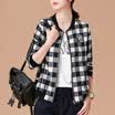 City plus CITYPLUS 2017 autumn&winter new women&39s clothing wild grid baseball clothing loose long sleeve coat CWWT178567 MiG XL