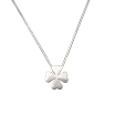 Female Chainbone Chain Simple Clover Feet Silver Pendant Jewelry Birthday Gift Small Fresh Necklace