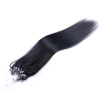 Loop Micro Ring Beads Tipped Remy Human Hair Extensions 100s 01 Jet Black for Womens Beauty Hairsalon