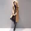 Markentsee 2017 new women&39s winter Korean version of the fashionable self-cultivation hooded large hair collar elegant ladies in the long section woolen coat zx16102701 camel S