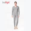 INTERIGHT men plus velvet thick warm brushed warm underwear light gray gray M