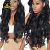 Grade 8A Peruvian Virgin Hair Body Wave 3Bundles Human Hair Weave 8"-30" In Stock Natural Color Free Shipping