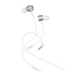 Baseus Encok H07 Wire Wired Headphone Stereo In-Ear Earphone Bass Fidelity L-Pin Compatible 35MM Silver