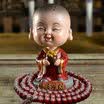 Guangshunfa creative car decoration car decoration office decoration car ornaments shaking head small monk car ornaments cartoon car decoration products wish to become