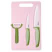 Ceramics MYCERA ceramic cutting tools PP cutting board set of four-piece 6-inch chef knife 4-inch fruit knife planing green TQQ04F