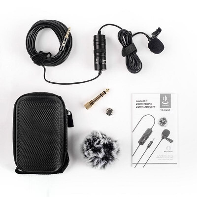 Professional Lavalier Clip-on Microphone Mic 35mm 6 Meters Cable with 635mm Adapter Windshield for iPhone 66P Samsung Huawei Sm
Professional Lavalier Clip-on Microphone Mic 35mm 6 Meters Cable with 635mm Adapter Windshield for iPhone 66P Samsung Huawei Sm