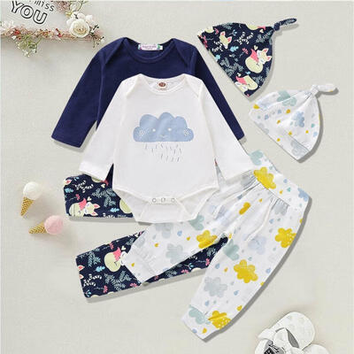 Newborn Infant Baby Unisex Animals Cloud Printed Outfits Bodysuits Romper Pants Hat Autumn Winter Clothes 3PCS
Newborn Infant Baby Unisex Animals Cloud Printed Outfits Bodysuits Romper Pants Hat Autumn Winter Clothes 3PCS