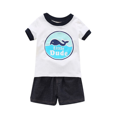 Baby Boys Cartoon Printing Short Sleeve Top And Pants Kit Kids Two-piece Summer Outfit Set
Baby Boys Cartoon Printing Short Sleeve Top And Pants Kit Kids Two-piece Summer Outfit Set